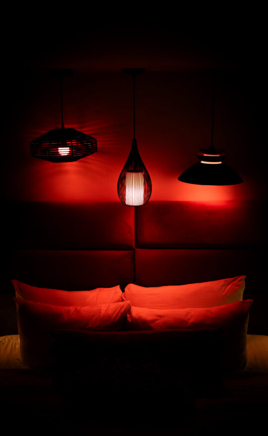 Hotel room looks like an evil smile